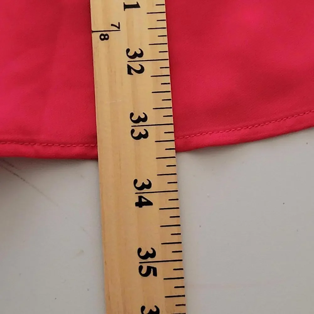 Maison Jules Red V Neck Lined Dress Women Size XS - Picture 4 of 9